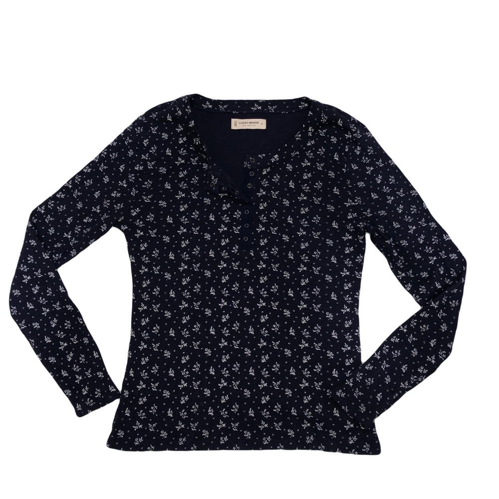 Lucky 🍀 Brand Women Long Sleeve Printed Top
